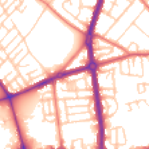 Daytime road noise heatmap for L20 0AF