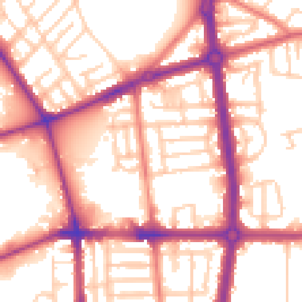 Daytime road noise heatmap for L20 0AG
