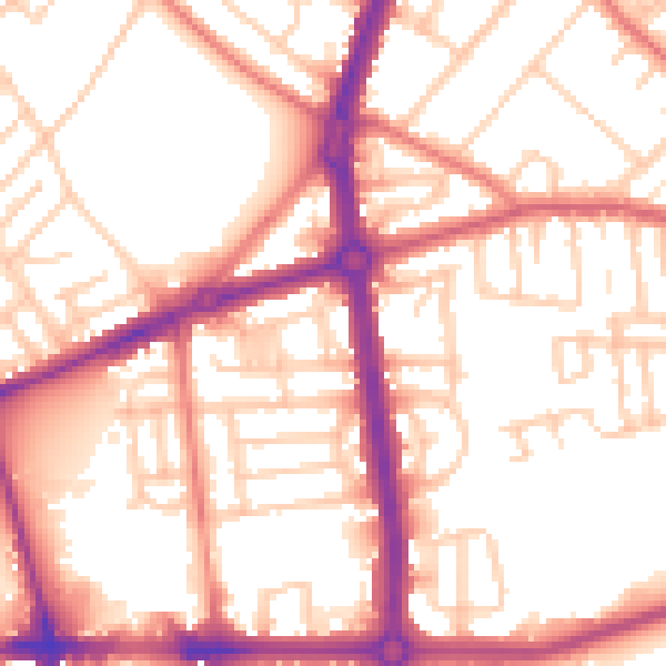 Daytime road noise heatmap for L20 0AS