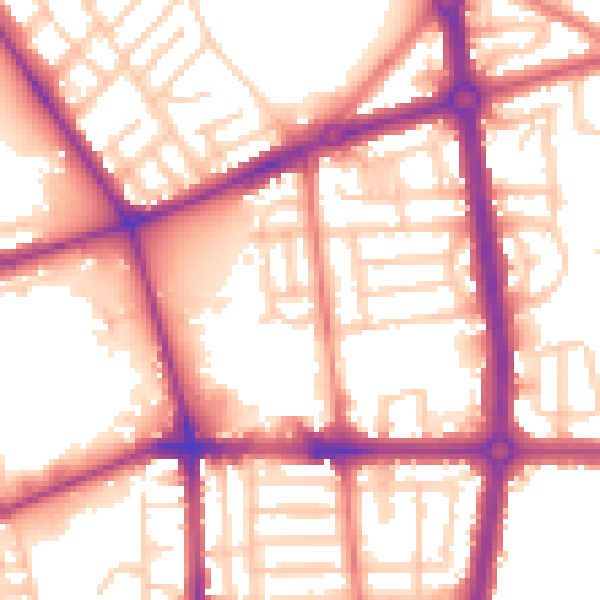 Daytime road noise heatmap for L20 0BA
