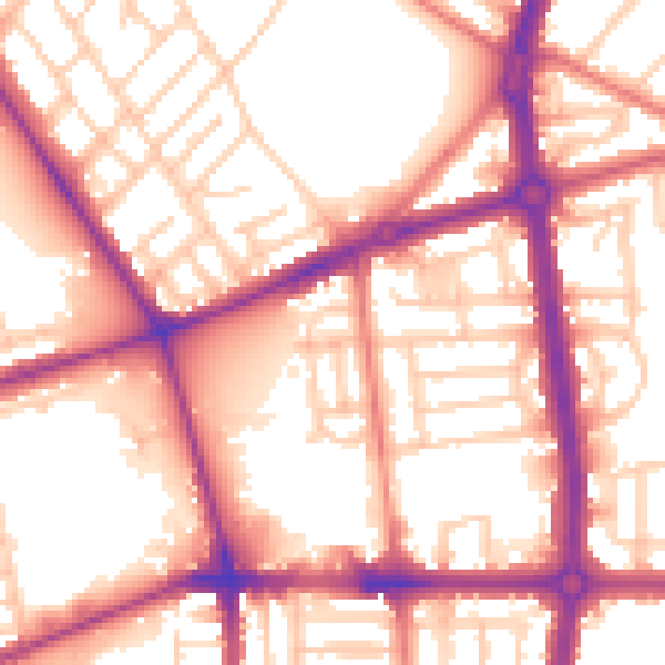 Daytime road noise heatmap for L20 0BB