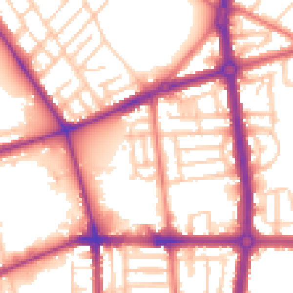 Daytime road noise heatmap for L20 0BD