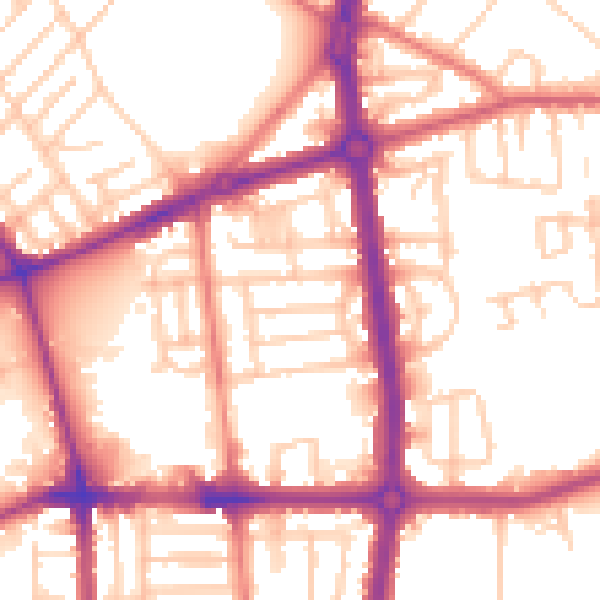 Daytime road noise heatmap for L20 0BG