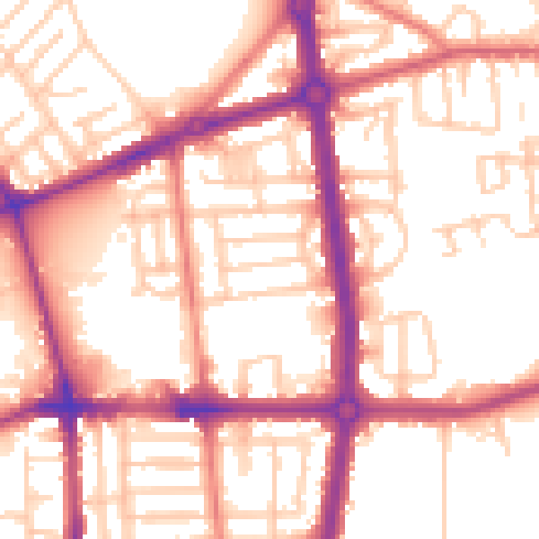 Daytime road noise heatmap for L20 0BL