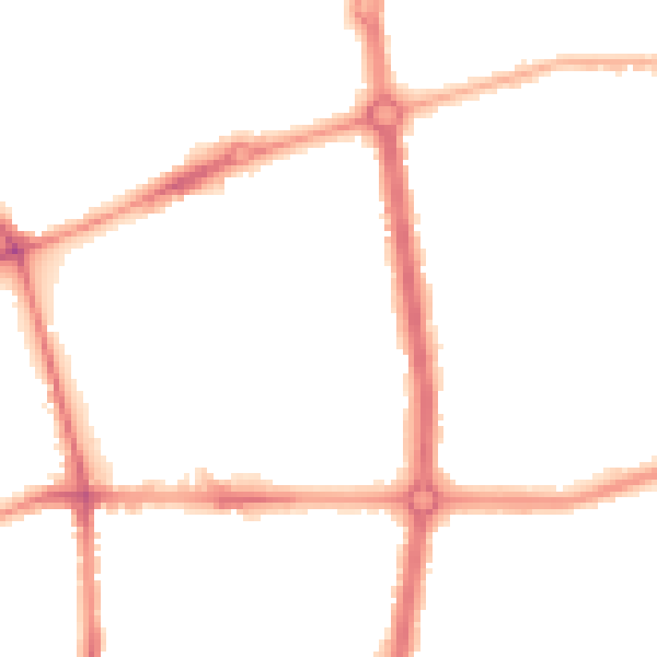 Night-time road noise heatmap for L20 0BL