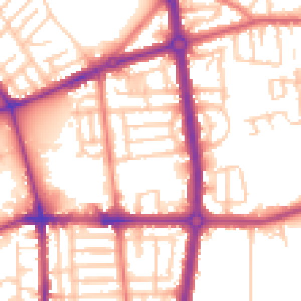 Daytime road noise heatmap for L20 0BN