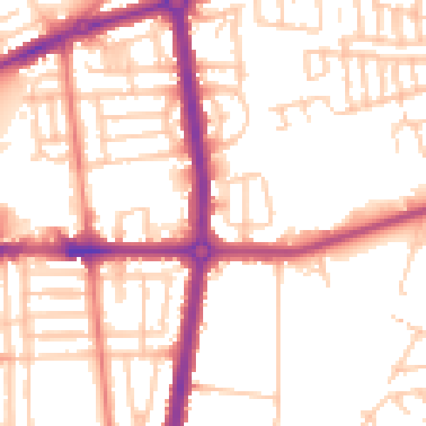Daytime road noise heatmap for L20 0BR