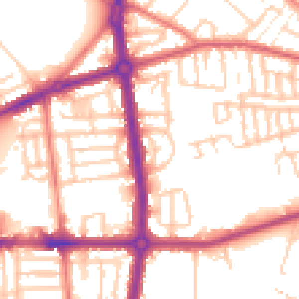 Daytime road noise heatmap for L20 0BX