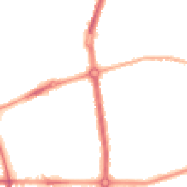 Night-time road noise heatmap for L20 0DD