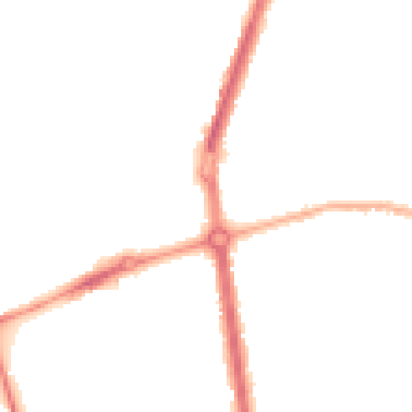 Night-time road noise heatmap for L20 0DE