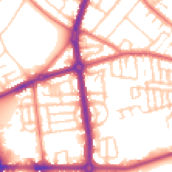 Daytime road noise heatmap for L20 0DG