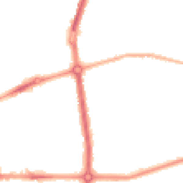 Night-time road noise heatmap for L20 0DP