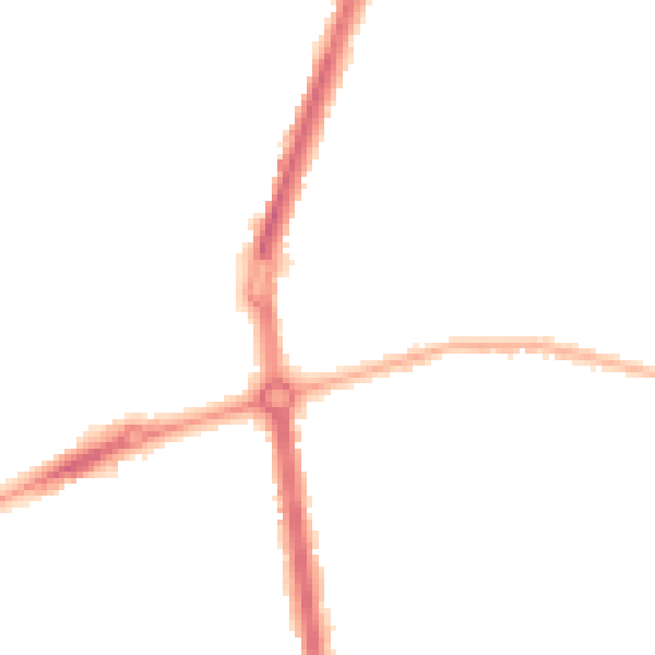 Night-time road noise heatmap for L20 0DT