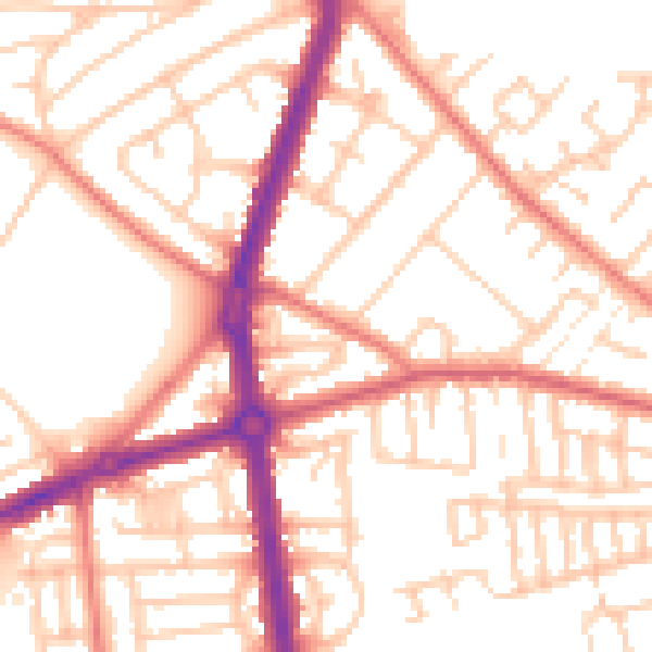 Daytime road noise heatmap for L20 0EA
