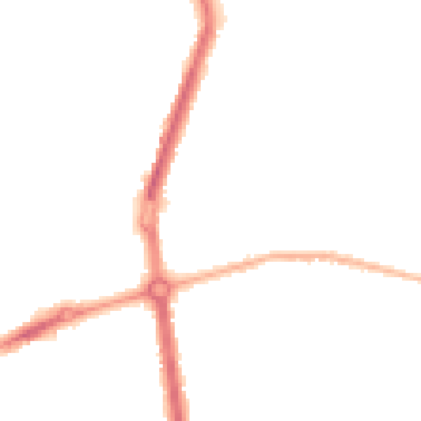 Night-time road noise heatmap for L20 0ED
