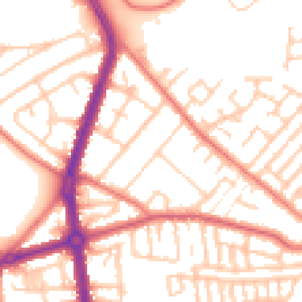 Daytime road noise heatmap for L20 0EE
