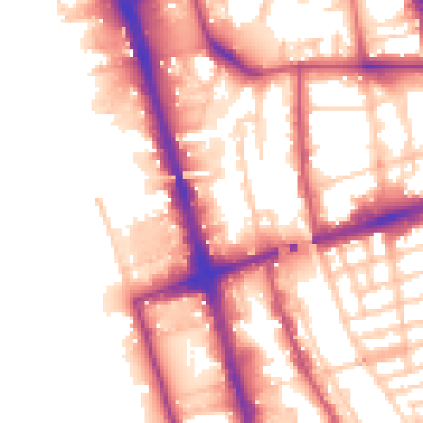 Daytime road noise heatmap for L20 1BQ