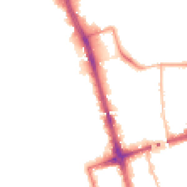 Night-time road noise heatmap for L20 1BS