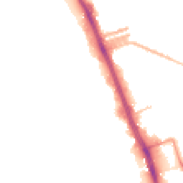 Night-time road noise heatmap for L20 1HA