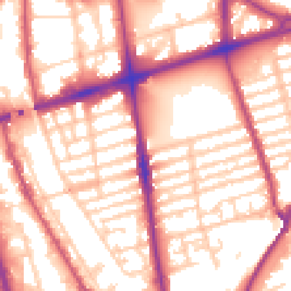 Daytime road noise heatmap for L20 2AB