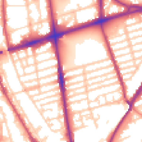 Daytime road noise heatmap for L20 2DE