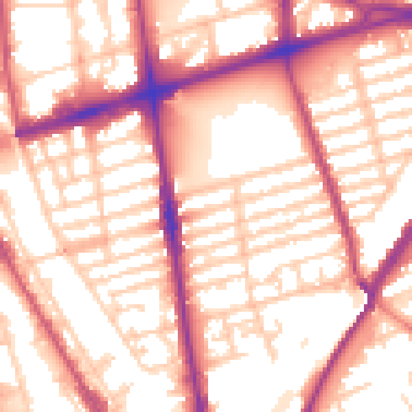 Daytime road noise heatmap for L20 2DL