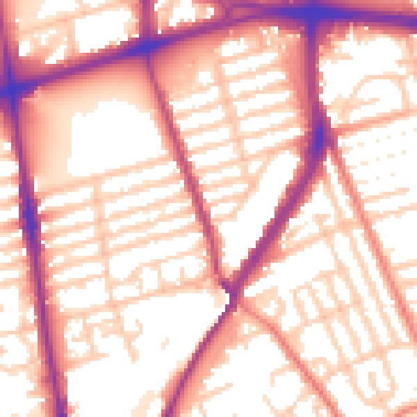 Daytime road noise heatmap for L20 2DN