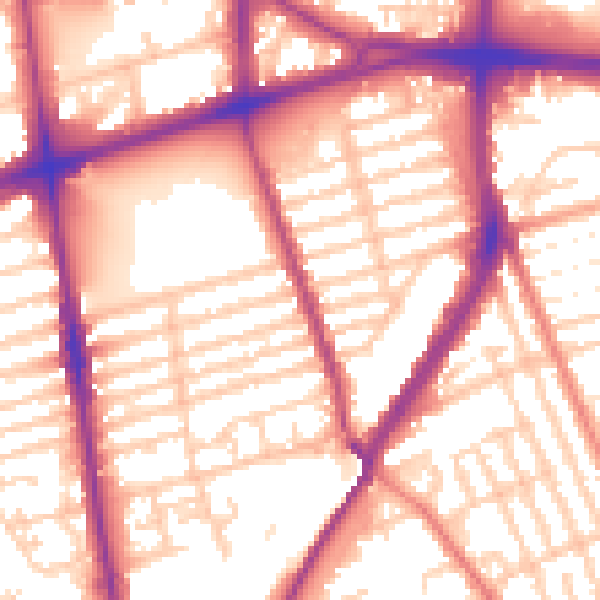 Daytime road noise heatmap for L20 2DQ