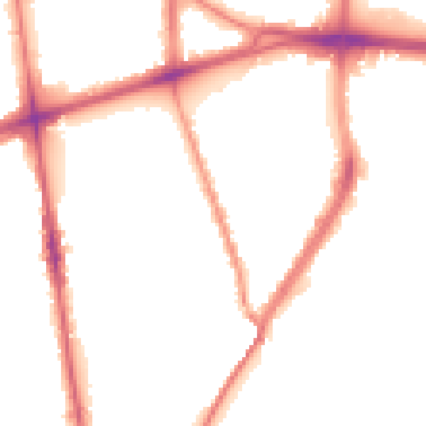 Night-time road noise heatmap for L20 2DQ