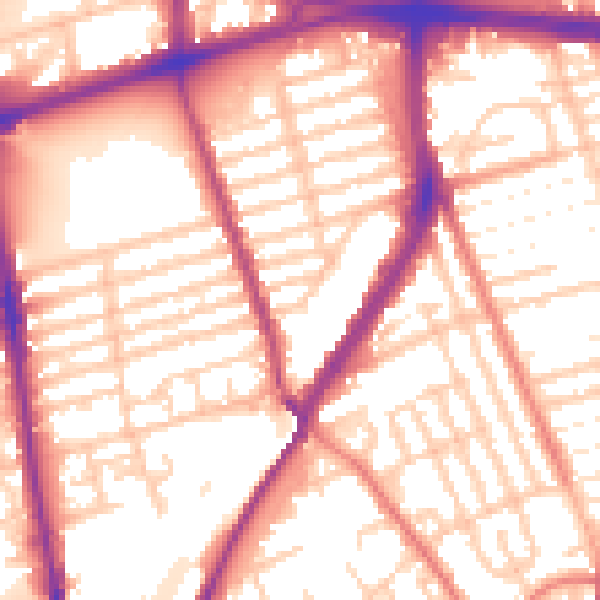 Daytime road noise heatmap for L20 2EY