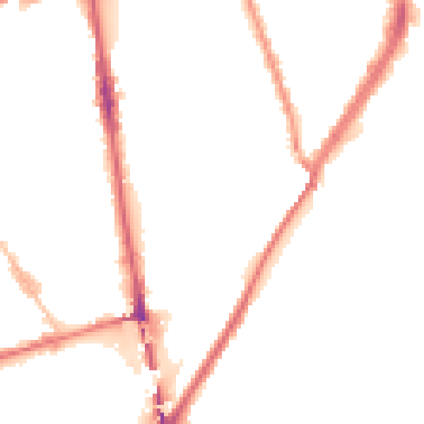 Night-time road noise heatmap for L20 2HL