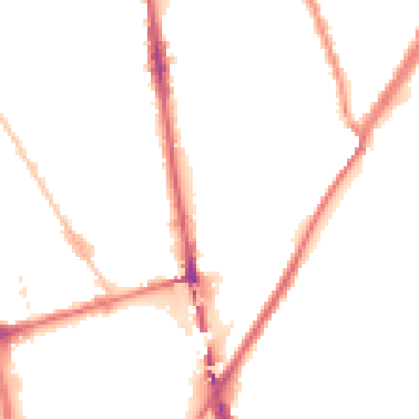 Night-time road noise heatmap for L20 2HR