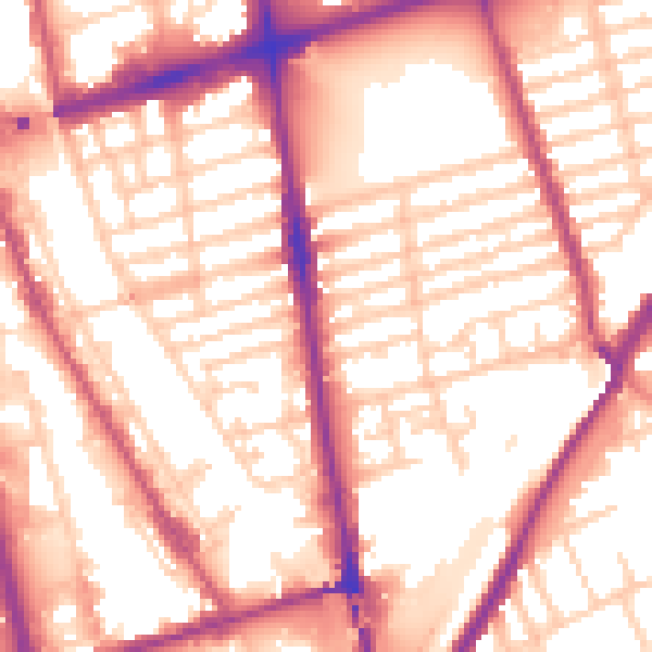 Daytime road noise heatmap for L20 2HZ