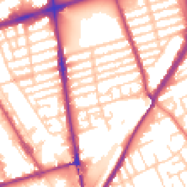 Daytime road noise heatmap for L20 2QA