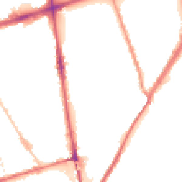 Night-time road noise heatmap for L20 2QA