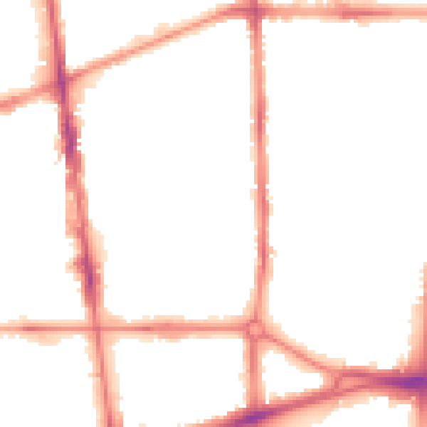 Night-time road noise heatmap for L20 3BU