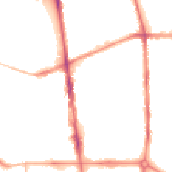 Night-time road noise heatmap for L20 3HG