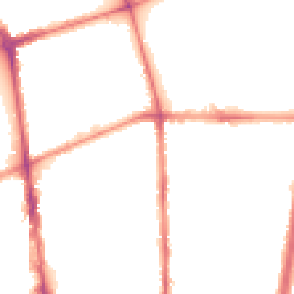 Night-time road noise heatmap for L20 3NP