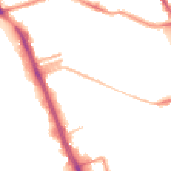 Night-time road noise heatmap for L20 4EU
