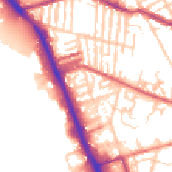 Daytime road noise heatmap for L20 4EY