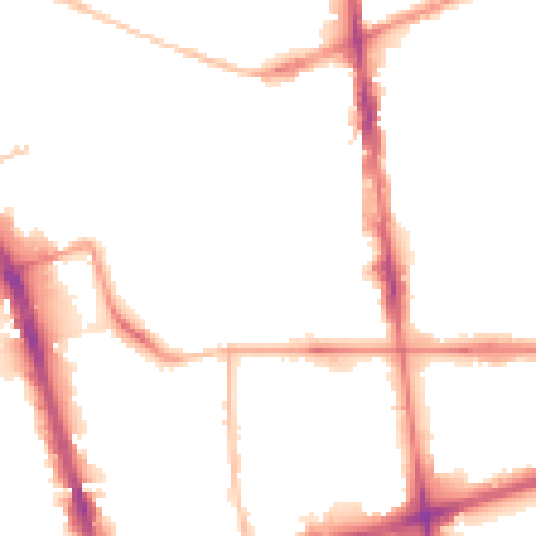 Night-time road noise heatmap for L20 4FD