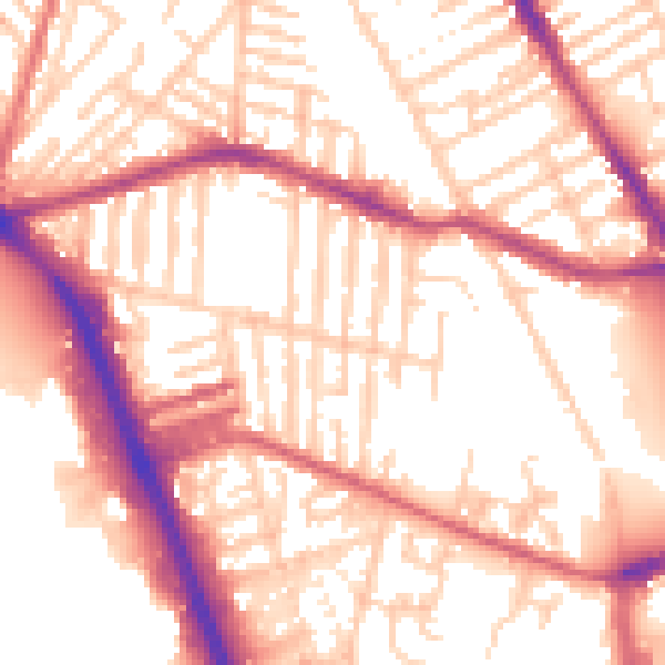 Daytime road noise heatmap for L20 4JX