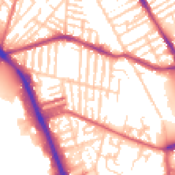 Daytime road noise heatmap for L20 4LB