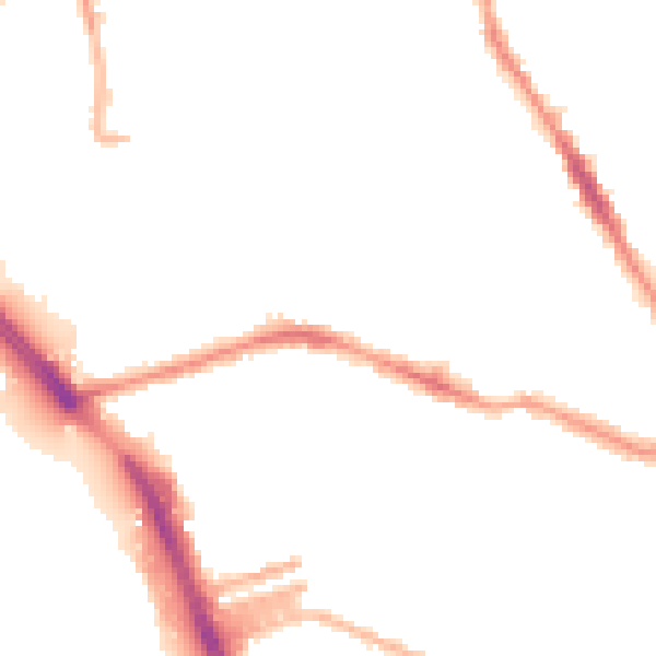 Night-time road noise heatmap for L20 4NH