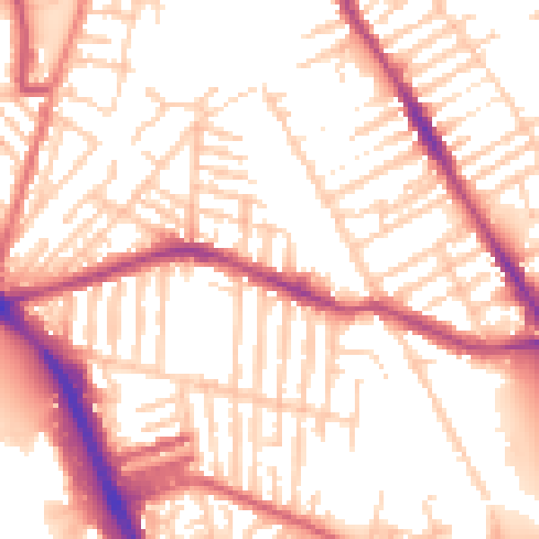 Daytime road noise heatmap for L20 4NJ