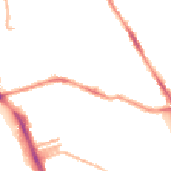 Night-time road noise heatmap for L20 4NJ