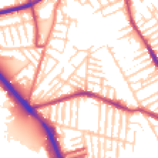 Daytime road noise heatmap for L20 4QD