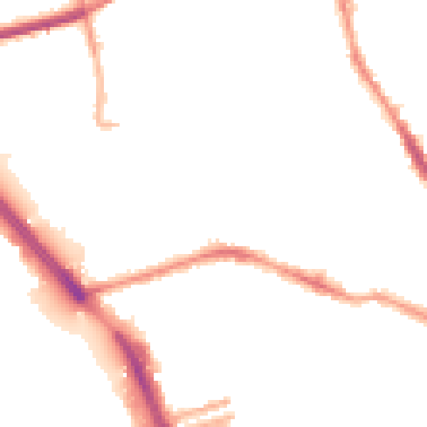 Night-time road noise heatmap for L20 4QD