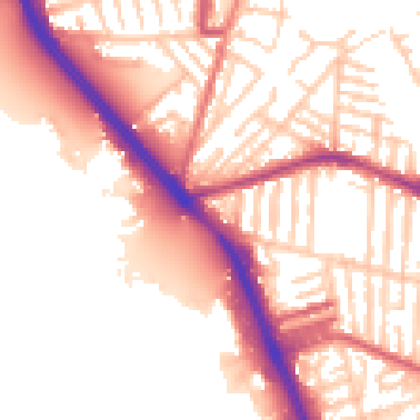 Daytime road noise heatmap for L20 4QT