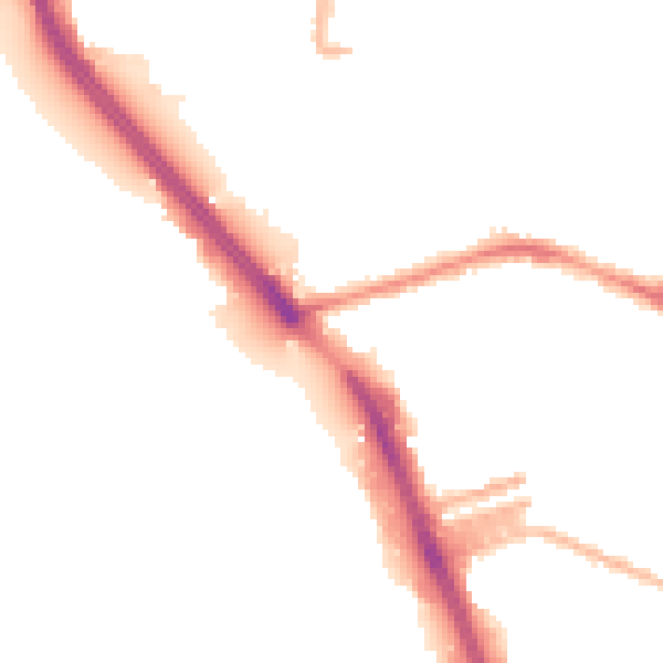 Night-time road noise heatmap for L20 4QT
